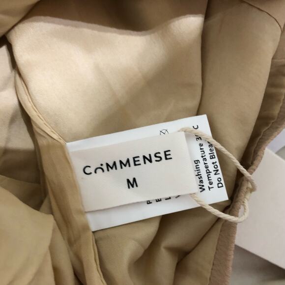 Commense Women's Sheath‎ Dress Size Medium Beige V-Neck Knee Length Pullover - Picture 6 of 8